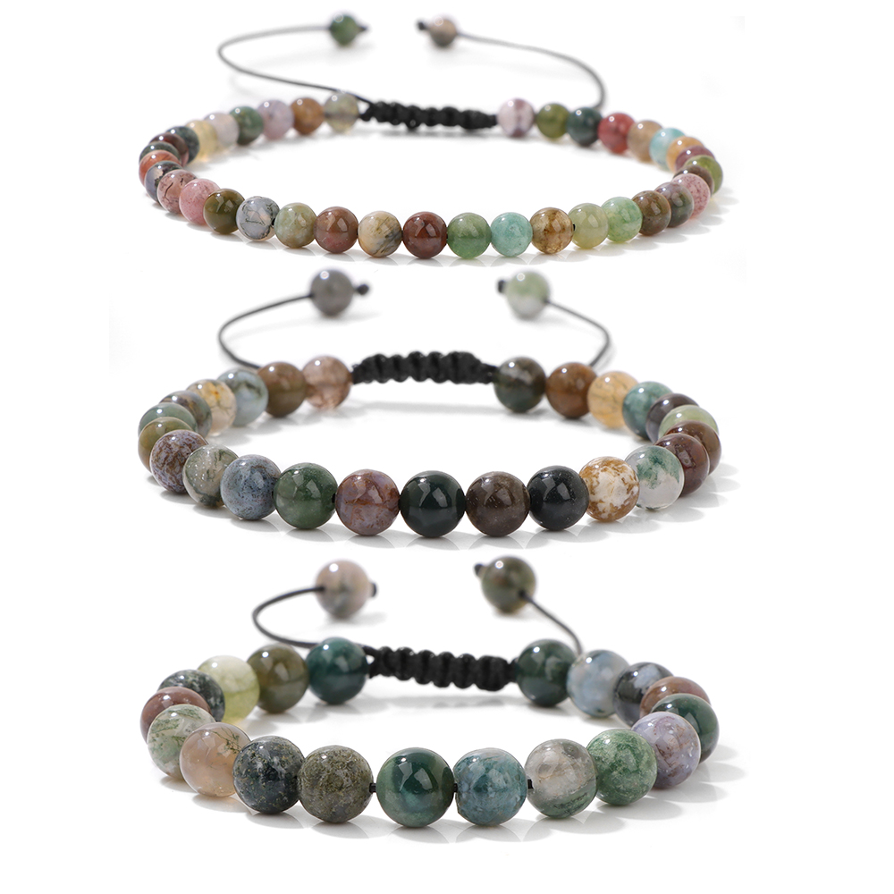 Men Accessories India - قابل للتعديل الهندي Agates الخرز سوار