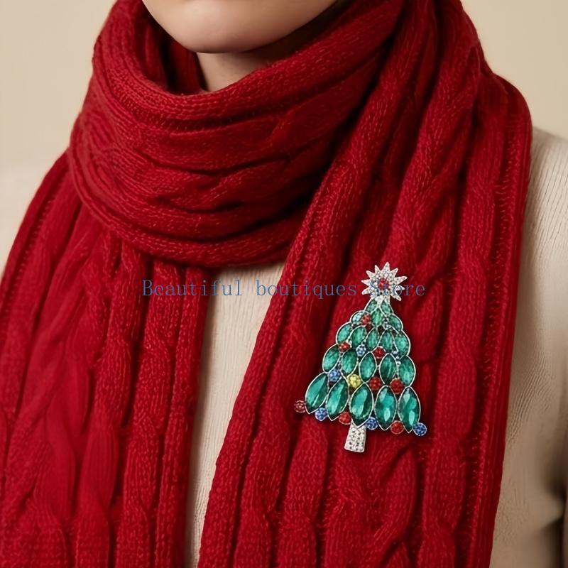 Men Accessories Look - U4LF دبوس بروش شجرة عيد الميلاد