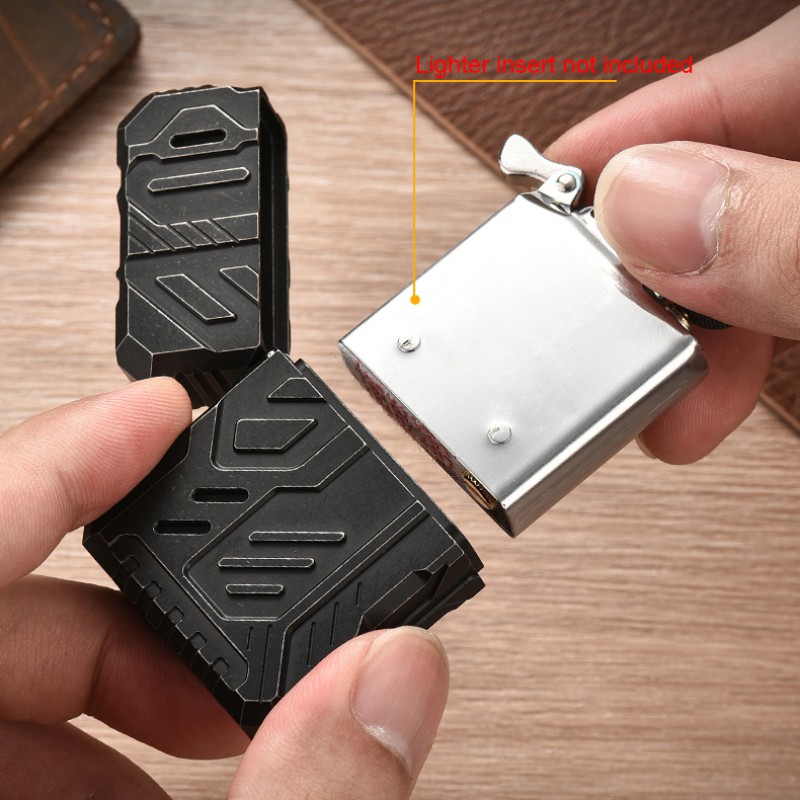 Lighter Windproof - سبائك التيتانيوم أخف حالة الرجال الأب