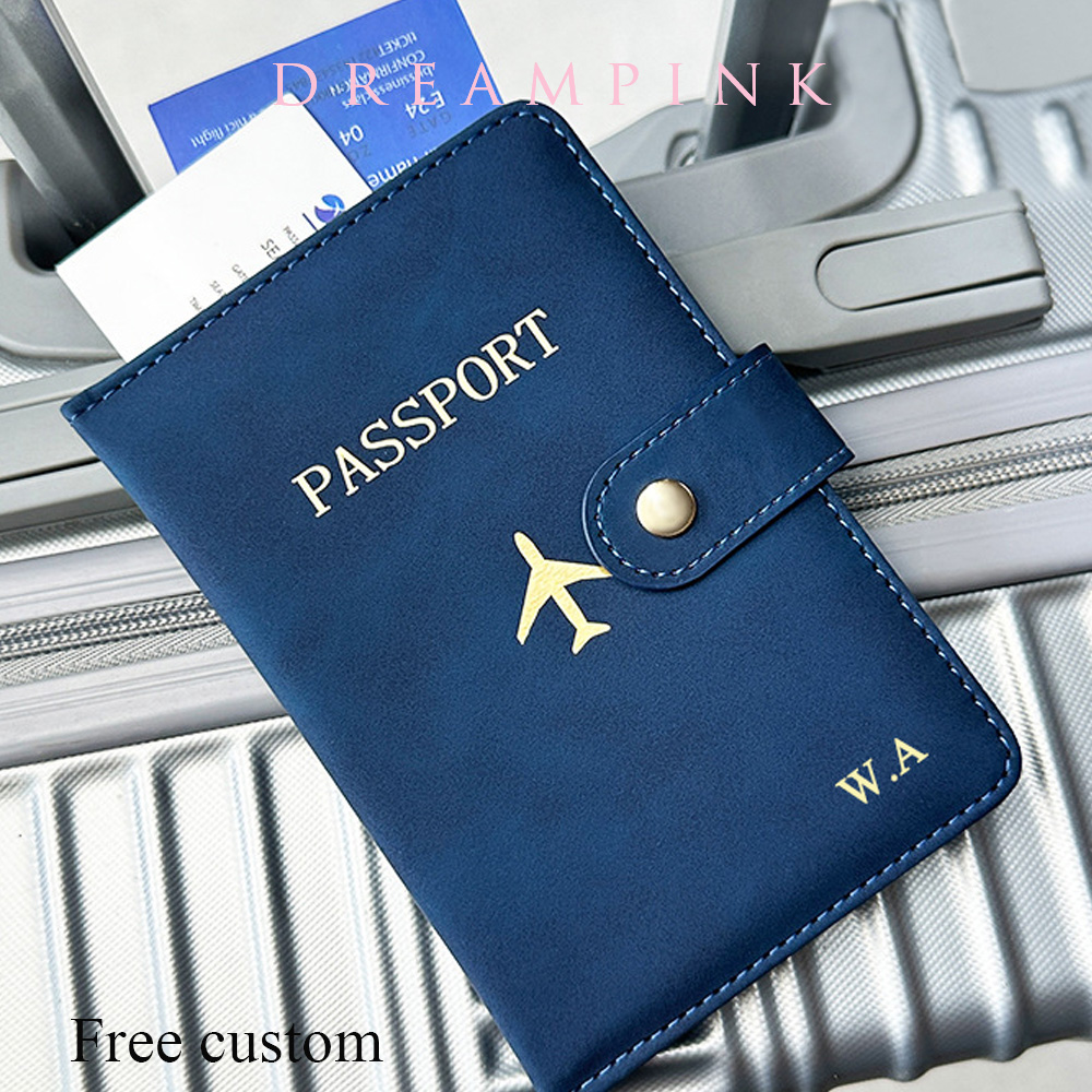 Travel Organizer Men - تخصيص اسم محفظة جواز السفر الفاخرة