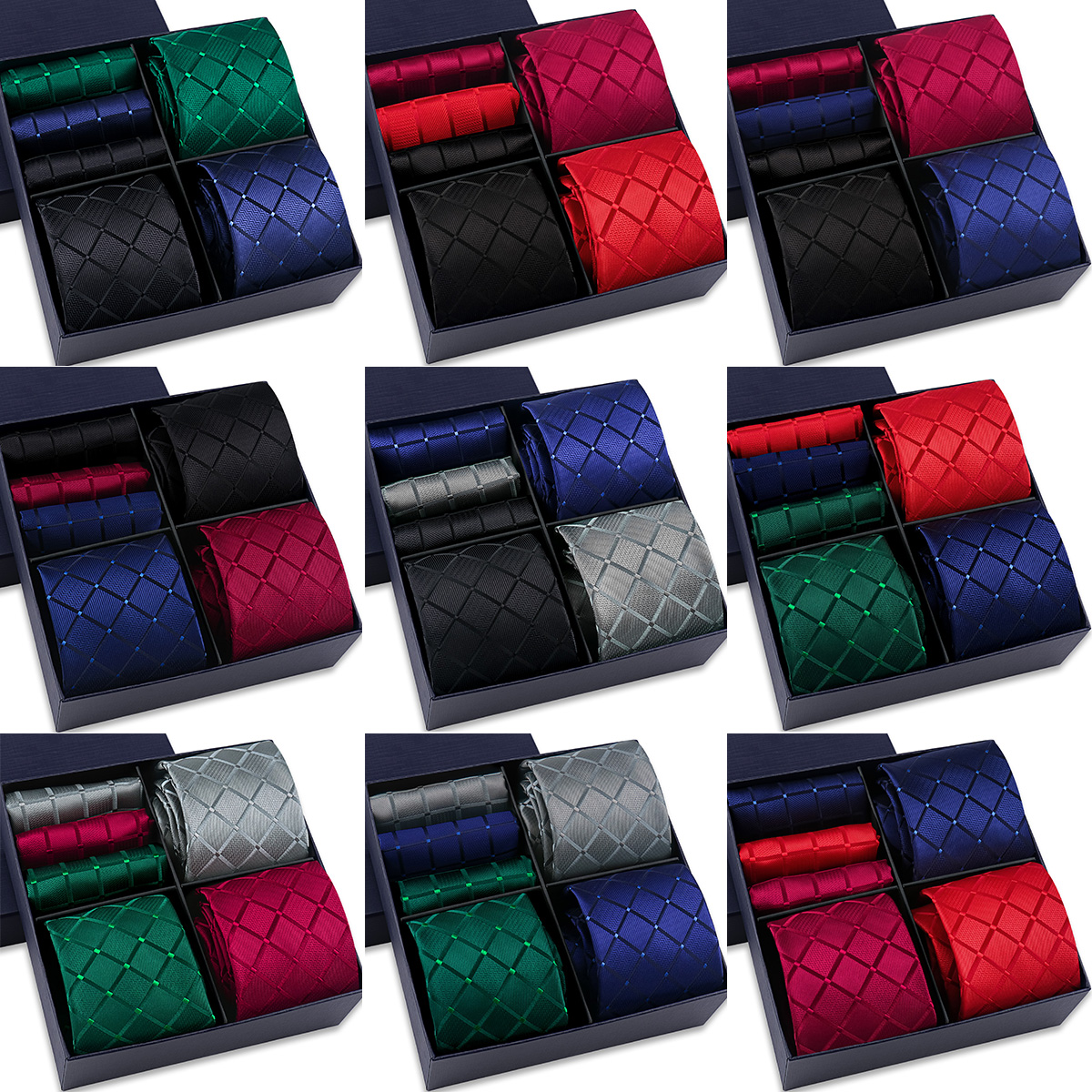 Men'S Accessories Gift Set Branded - طقم ربطة عنق فاخر وأنيق للرجال
