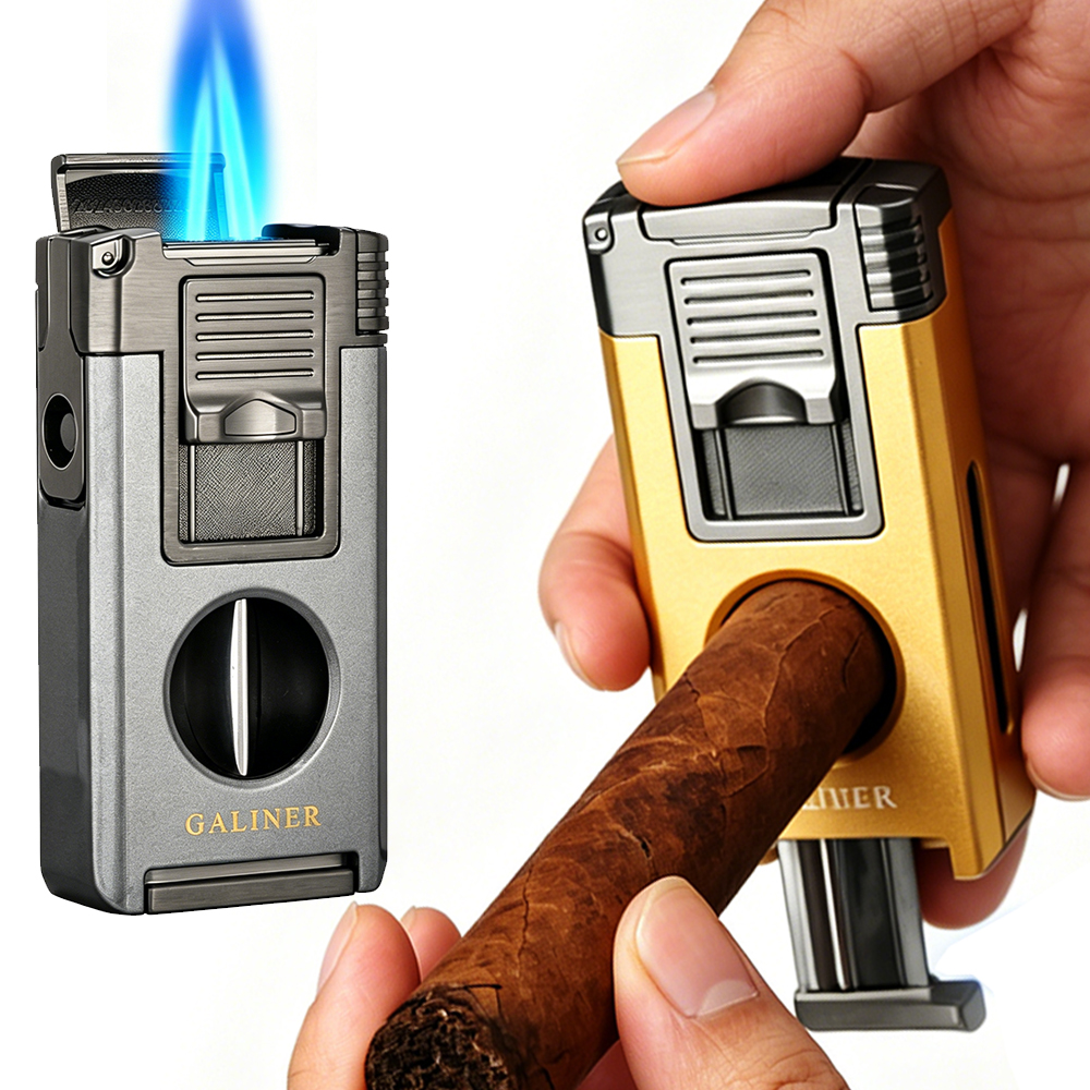Lighter Windproof - ولاعة سيجار معدنية محمولة مع لكمة