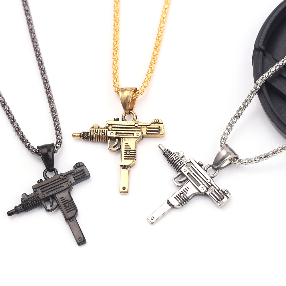 قلادة على شكل مسدس أوزي - مجوه - مراجعة Men'S Accessories Fashion وسعره