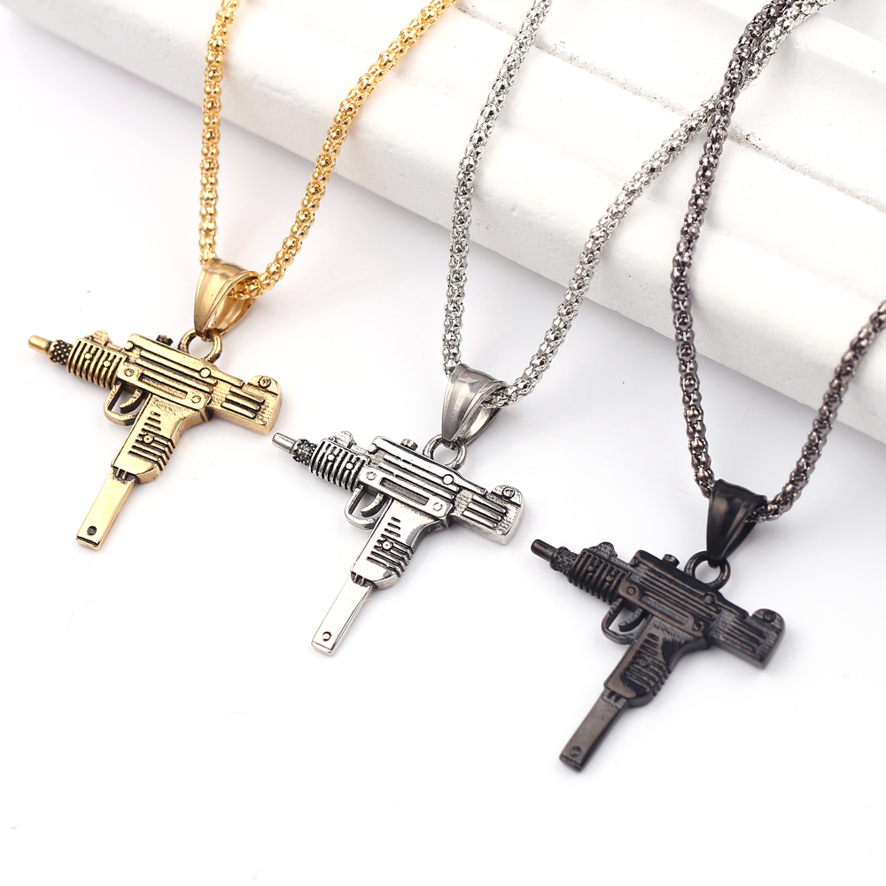 قلادة على شكل مسدس أوزي - مجوه - مراجعة Men'S Accessories Fashion وسعره