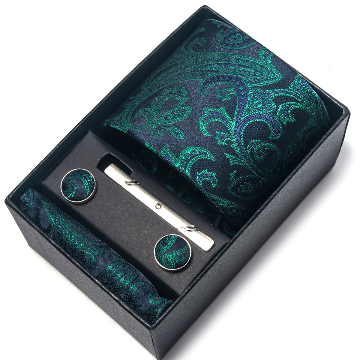 التعادل الحرير للرجال ، صندوق  - مراجعة Men'S Accessories Gift Set Branded وسعره