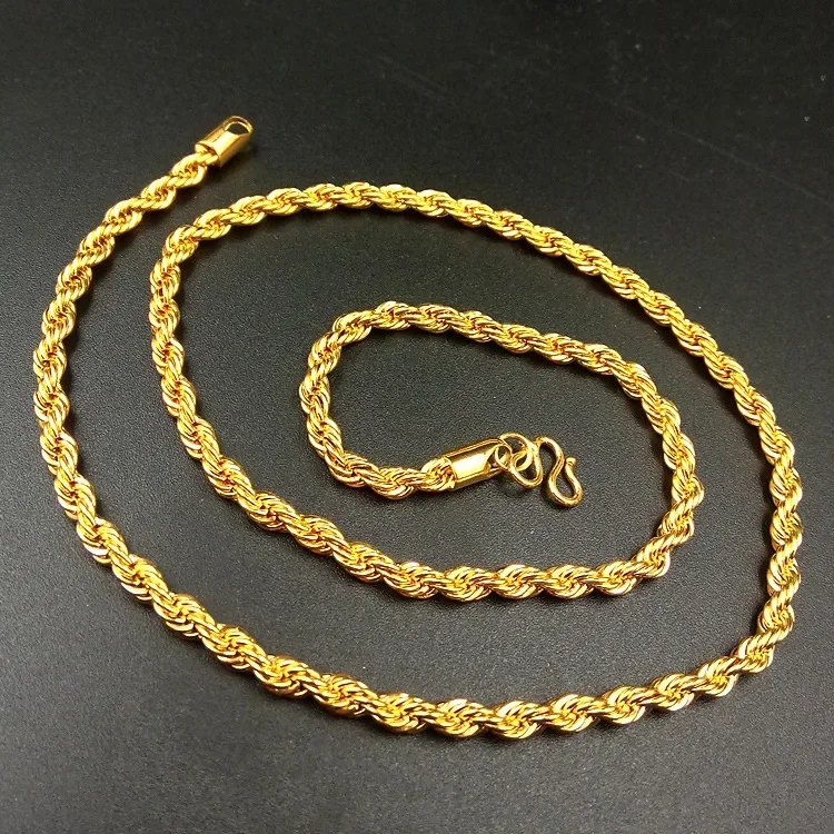 الرجال AU999 24K عقد ذهب حقيقي - مراجعة Men Accessories Look وسعره