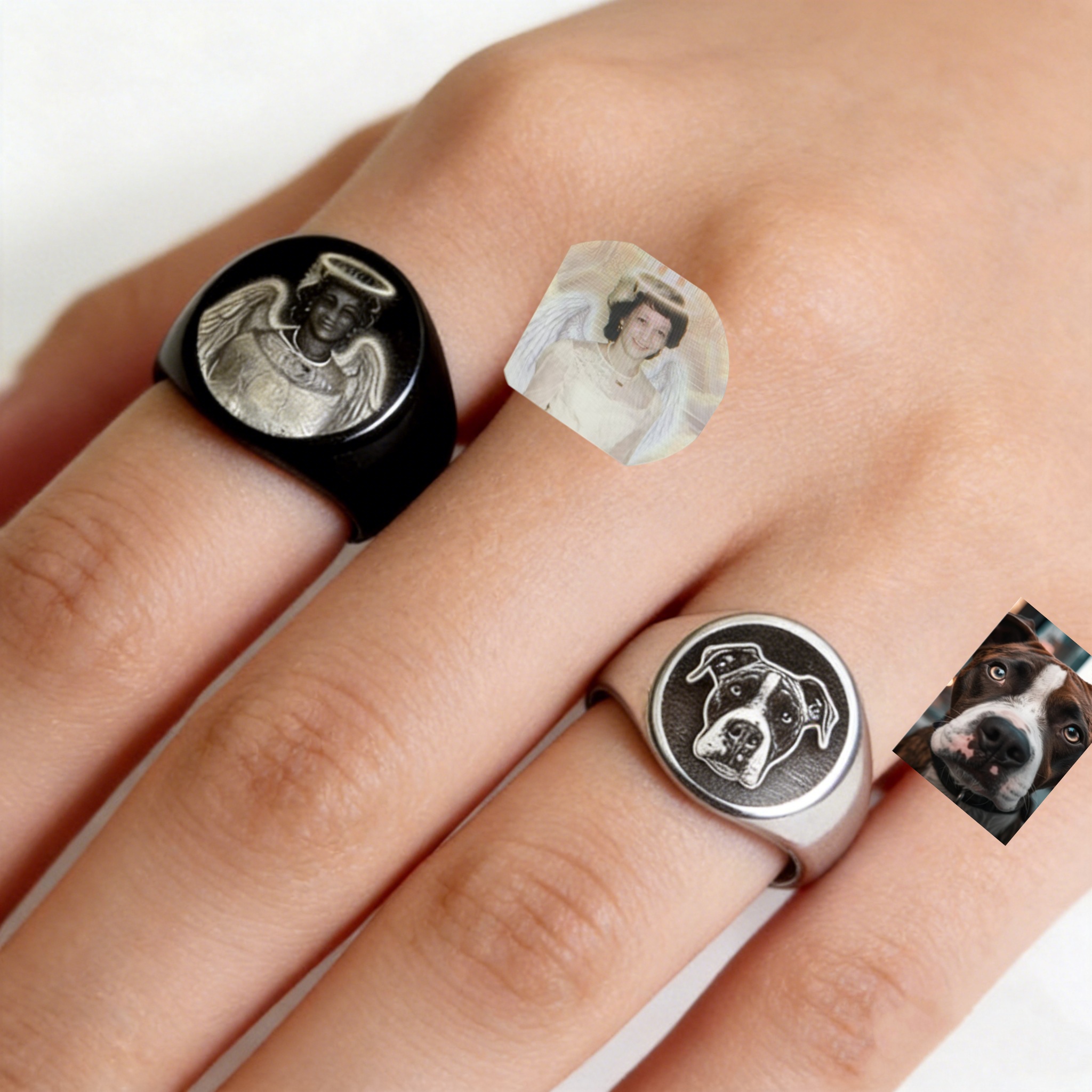 خاتم مخصص للرجال مع نقش صورة ش - مراجعة Men Accessories Wholesale وسعره