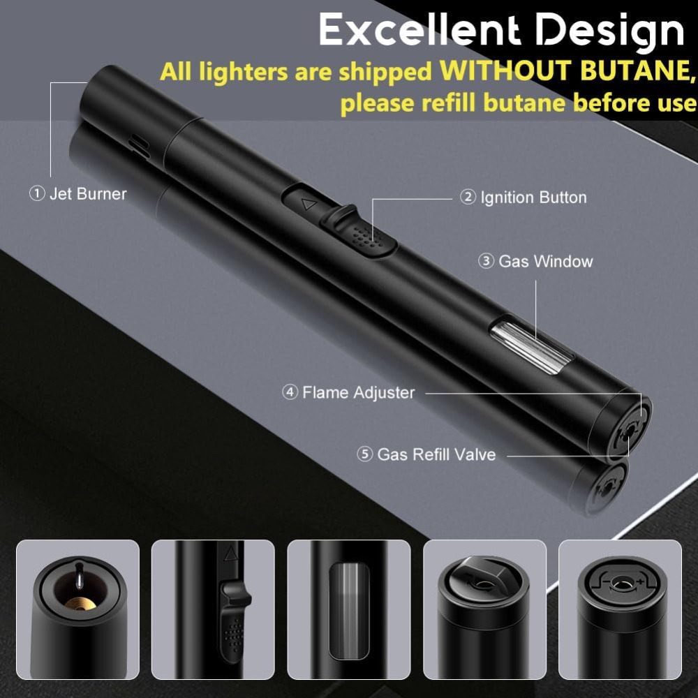 عبوتان من ولاعات الشعلة القابل - مراجعة Lighter Windproof وسعره
