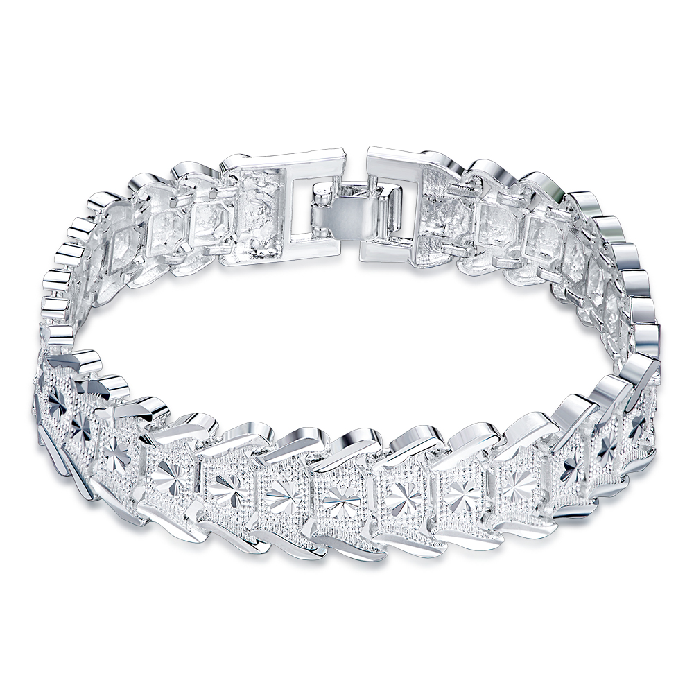 سوار ساعة أنيق من الفضة الإستر - مراجعة Men Accessories Chain And Bracelet وسعره
