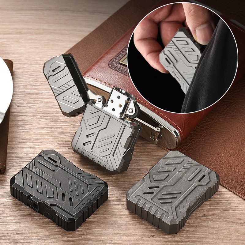 سبائك التيتانيوم أخف حالة الرج - مراجعة Lighter Windproof وسعره
