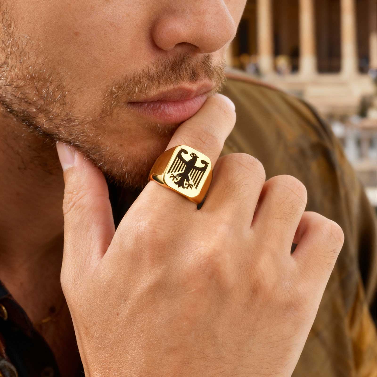 خاتم نسر طائر مخصص، تصميم بانك - مراجعة Men Accessories Wholesale وسعره