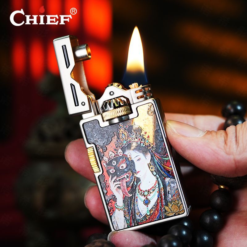 ولاعة زيت ريترو من CHIEF مقاوم - مراجعة Lighter Windproof وسعره