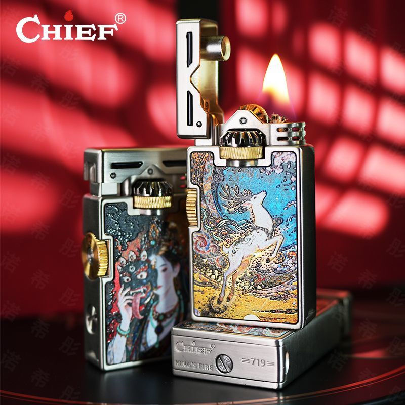 ولاعة زيت ريترو من CHIEF مقاوم - مراجعة Lighter Windproof وسعره