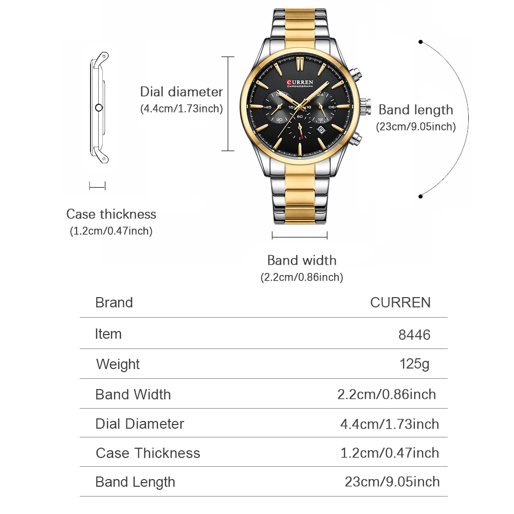 CURREN ساعات كوارتز كرونو رياض - مراجعة Men'S Accessories Fashion وسعره