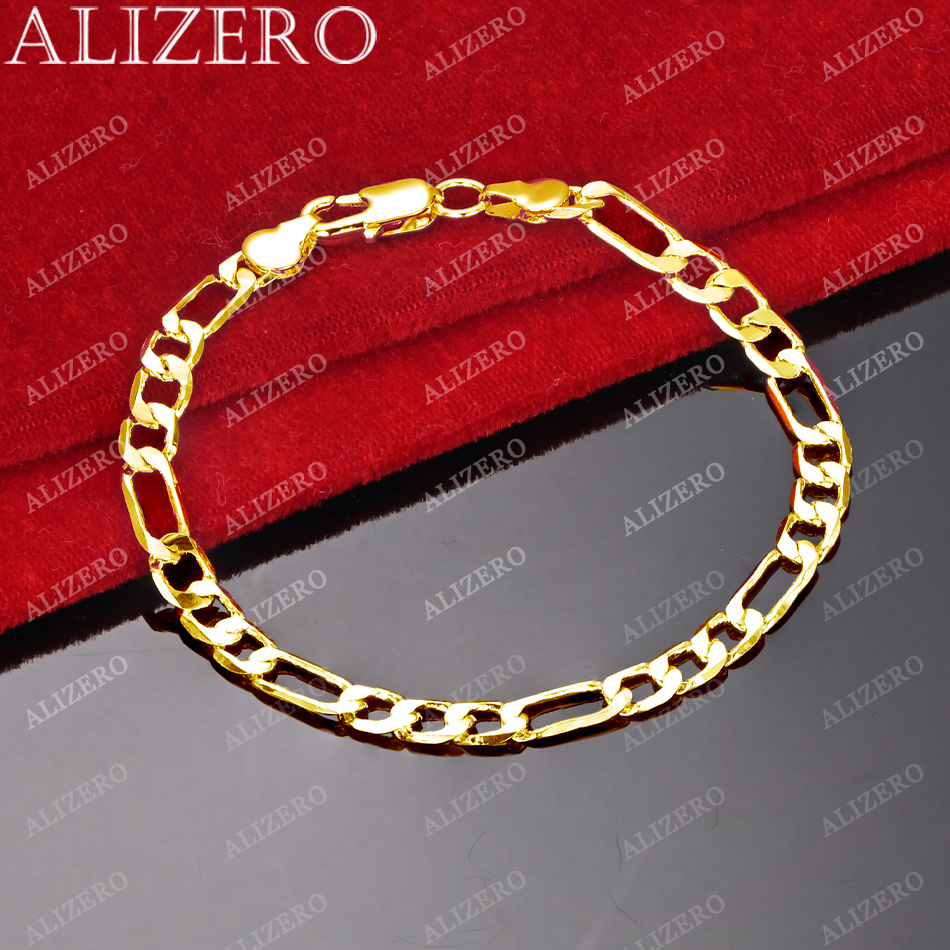 ALIZERO 925 فضة 18K مطلية بالذ - مراجعة Men Accessories Chain And Bracelet وسعره