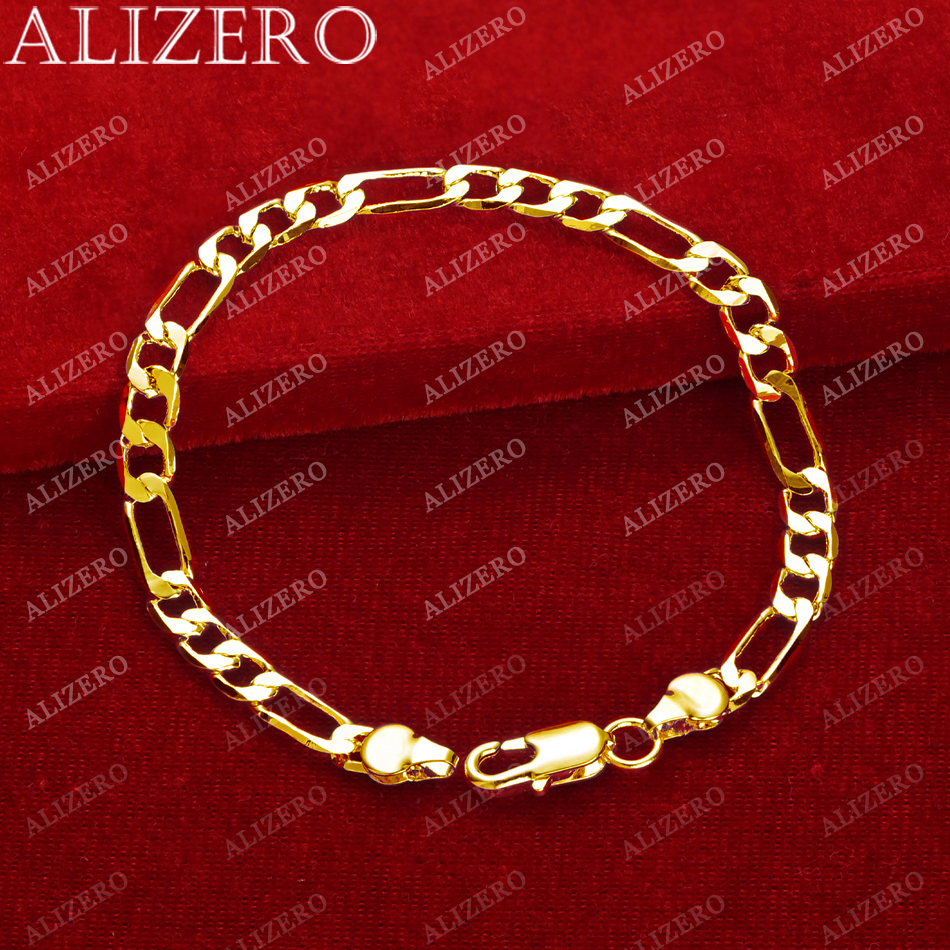 ALIZERO 925 فضة 18K مطلية بالذ - مراجعة Men Accessories Chain And Bracelet وسعره