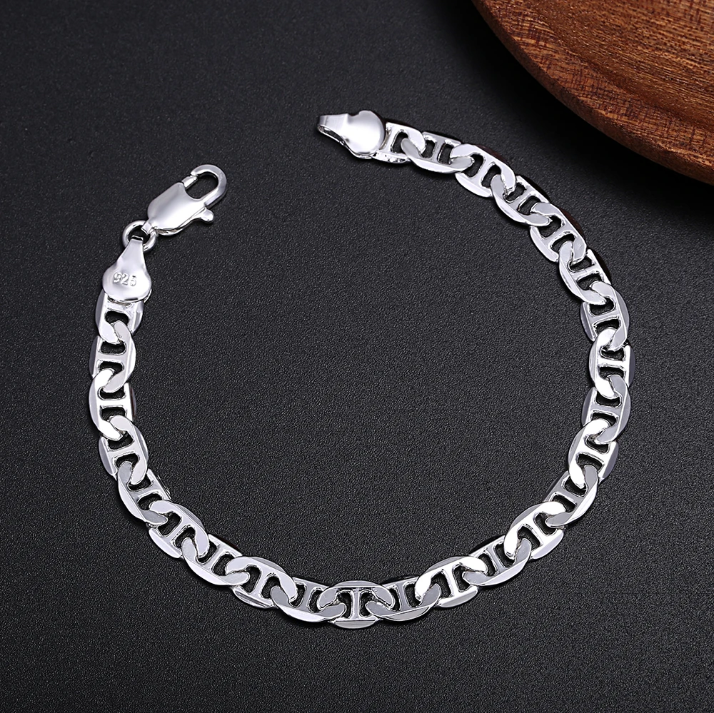 مصمم فاخر 925 فضة الاتجاه 6 مل - مراجعة Men Accessories Chain And Bracelet وسعره