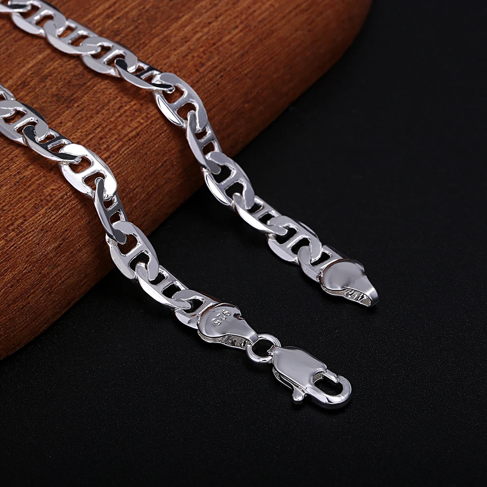 مصمم فاخر 925 فضة الاتجاه 6 مل - مراجعة Men Accessories Chain And Bracelet وسعره