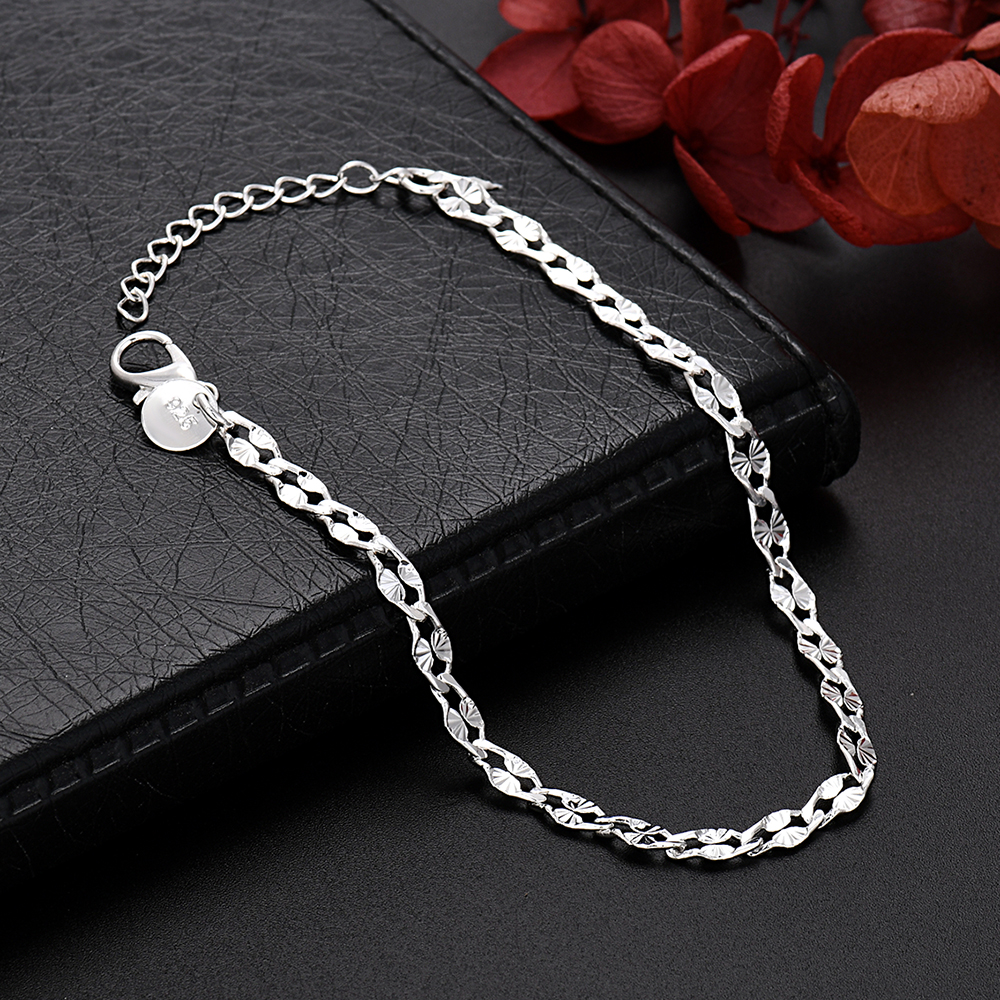 أساور سلسلة جميلة من الفضة الإ - مراجعة Men Accessories Chain And Bracelet وسعره