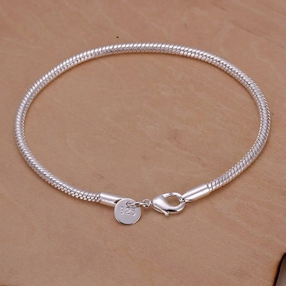 925 الفضة 3 مللي متر الأفعى 16 - مراجعة Men Accessories Chain And Bracelet وسعره